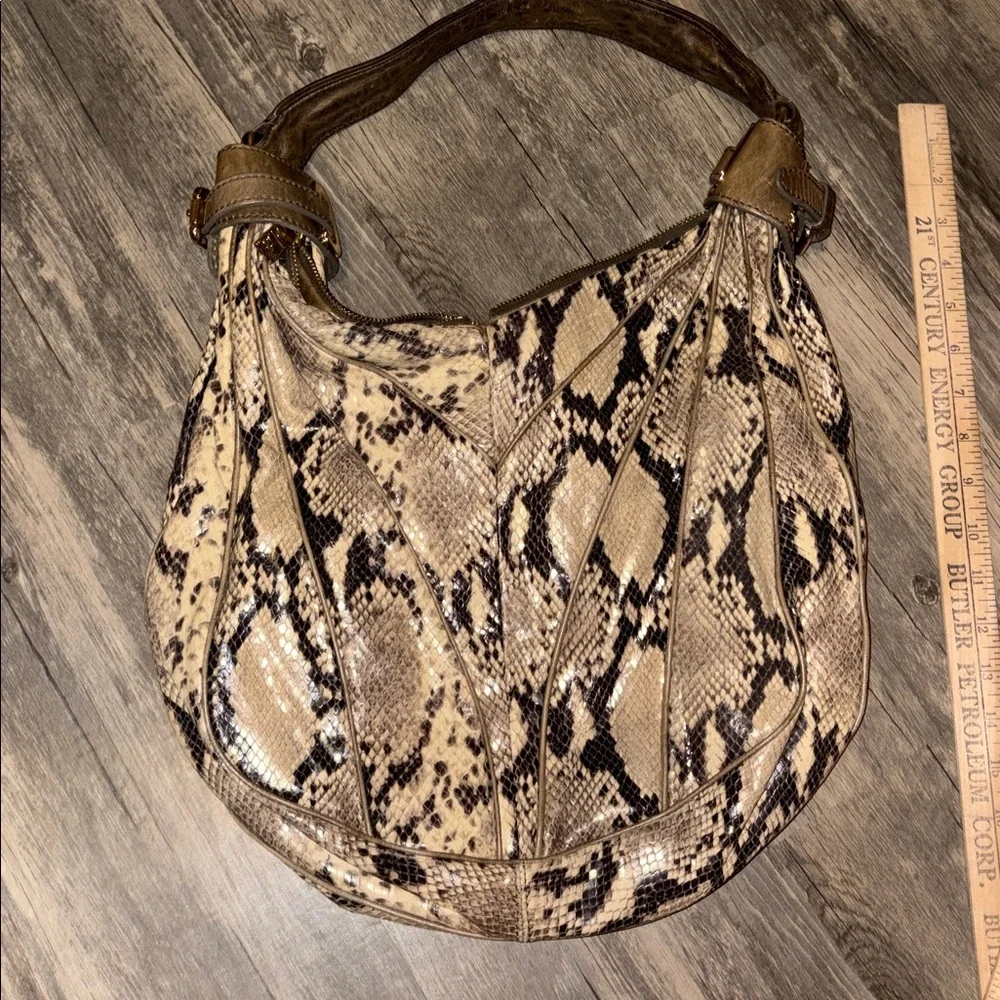 Y2K style chunky KOOBA Python Snakeskin leather bag -